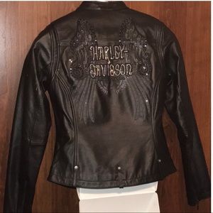 HARLEY-DAVIDSON RHINESTONES EMBELLISHED LEATHER